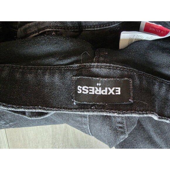 Express Denim Perfect Ankle Legging High Rise Stretch Black Jeans Size 4R - Picture 4 of 5
